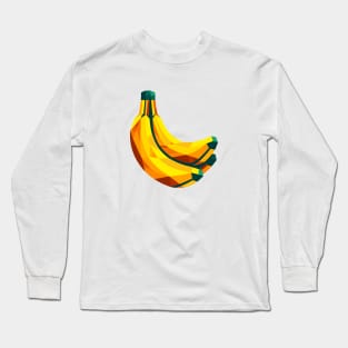 Abstract Geometric Banana - Color Design Long Sleeve T-Shirt